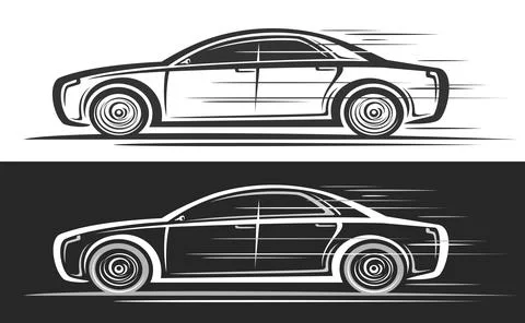 Vector logo for Sedan Car 스톡 일러스트
