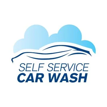 Vector logo of a self service car wash Stock Illustration