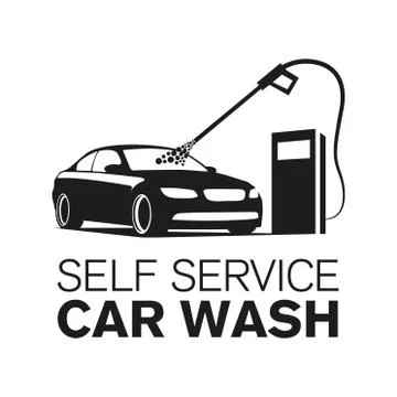 Vector logo of a self service car wash Stock Illustration