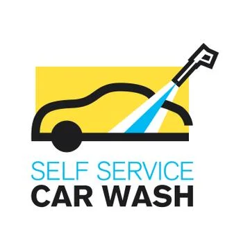 Vector logo of a self service car wash Stock Illustration