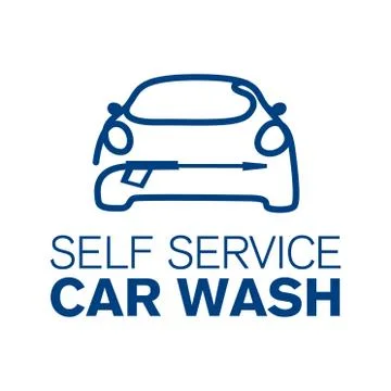 Vector logo of a self service car wash Stock Illustration