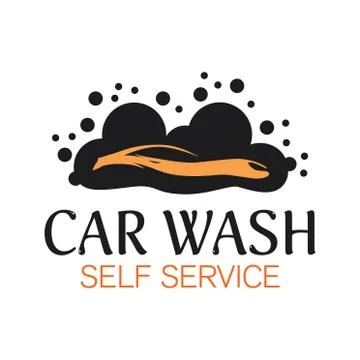 Vector logo of a self service car wash Illustrazione stock