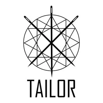 Vector logo for a sewing workshop, tailor Stock Illustration