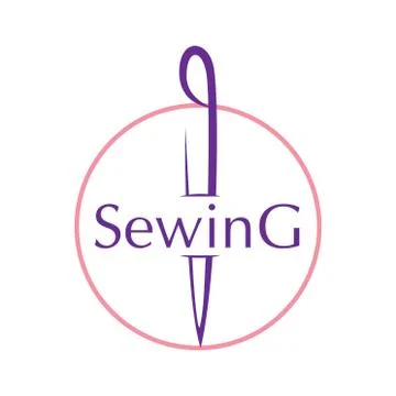 Vector logo for a sewing workshop, tailor Stock Illustration