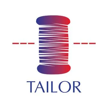 Vector logo for a sewing workshop, tailor Stock Illustration