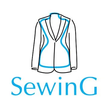 Vector logo for a sewing workshop, tailor Stock Illustration
