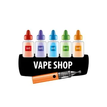 Vector logo for the shop of electronic cigarettes Stock Illustration