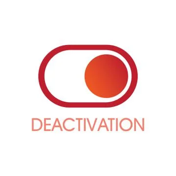 Vector logo, sign of deactivation and inactivity of the account Stock Illustration