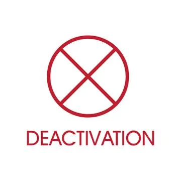 Vector logo, sign of deactivation and inactivity of the account Stock Illustration