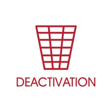 Vector logo, sign of deactivation and inactivity of the account Stock Illustration