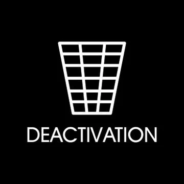 Vector logo, sign of deactivation and inactivity of the account Stock Illustration