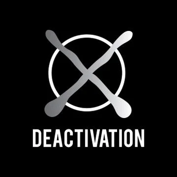 Vector logo, sign of deactivation and inactivity of the account Stock Illustration