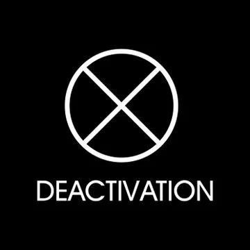 Vector logo, sign of deactivation and inactivity of the account Stock Illustration