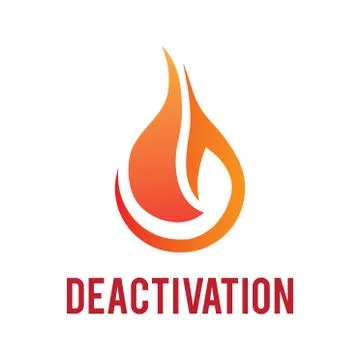 Vector logo, sign of deactivation and inactivity of the account Stock Illustration