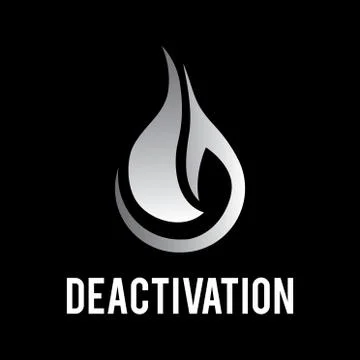 Vector logo, sign of deactivation and inactivity of the account Stock Illustration