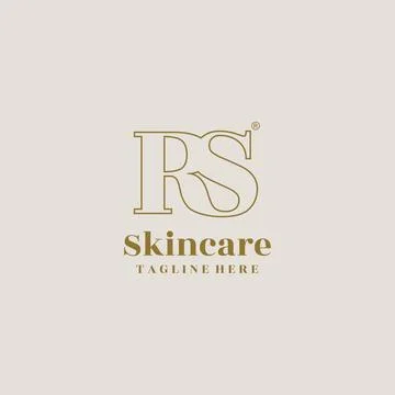 Vector logo skincare monoline style and branding design templates, emblem f.. Stock Illustration