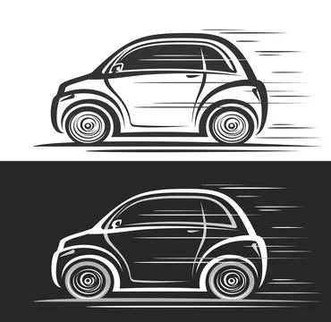 Vector logo for Small Electric Car Stock Illustration
