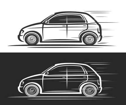 Vector logo for Small Hatchback Car Stock Illustration