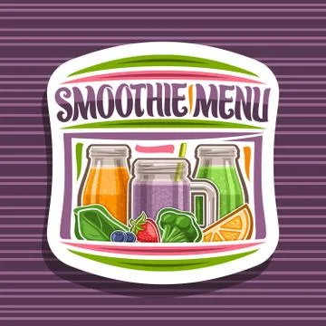 Vector logo for Smoothie Menu Stock Illustration