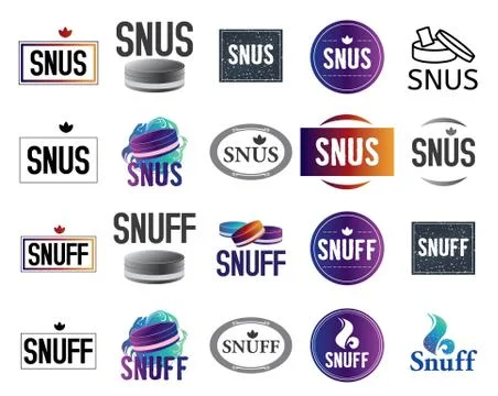 Vector logo of snuff and chewing tobacco Stock Illustration