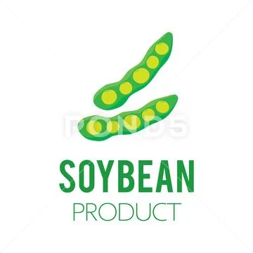 Vector logo of soybean and agricultural products Illustration #119161784