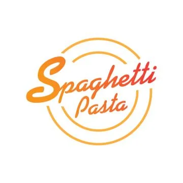 Vector logo of spaghetti, noodles and pasta Stock Illustration