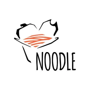 Vector logo of spaghetti, noodles and pasta Stock Illustration