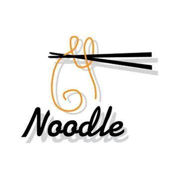 Vector logo of spaghetti, noodles and pasta Stock Illustration