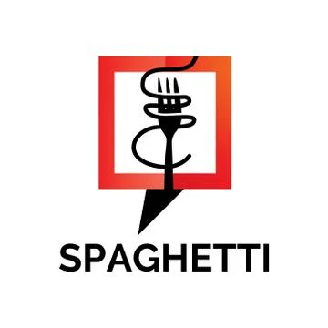 Vector logo of spaghetti, noodles and pasta Stock Illustration