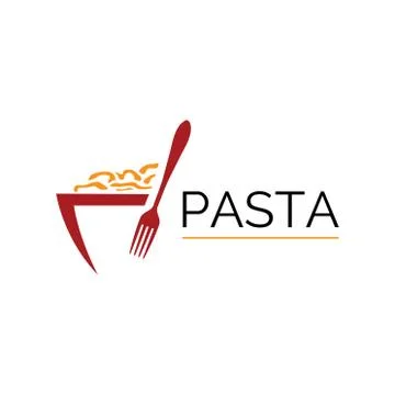 Vector logo of spaghetti, noodles and pasta Stock Illustration