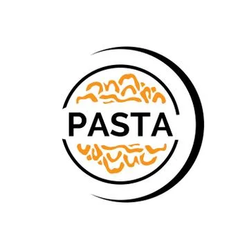 Vector logo of spaghetti, noodles and pasta Stock Illustration