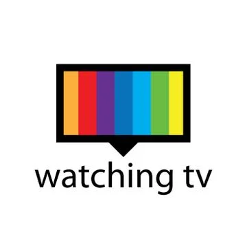 Vector logo with a spectrum in the TV screen 스톡 일러스트