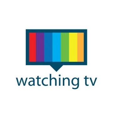 Vector logo with a spectrum in the TV screen Stock-Illustration