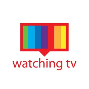 Vector logo with a spectrum in the TV screen 스톡 일러스트