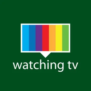 Vector logo with a spectrum in the TV screen 스톡 일러스트