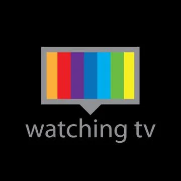 Vector logo with a spectrum in the TV screen Stock Illustration