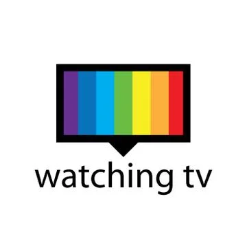 Vector logo with a spectrum in the TV screen 스톡 일러스트