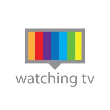 Vector logo with a spectrum in the TV screen Stock-Illustration