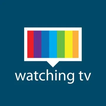 Vector logo with a spectrum in the TV screen Illustrazione stock