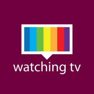 Vector logo with a spectrum in the TV screen Illustrazione stock