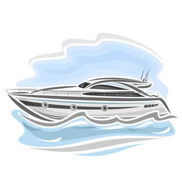 Vector logo for speed boat Stock Illustration