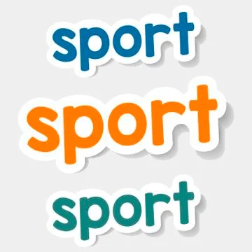 Vector logo sport on a light background Free Stock Illustration