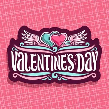 Vector logo for St. Valentine's Day Stock Illustration