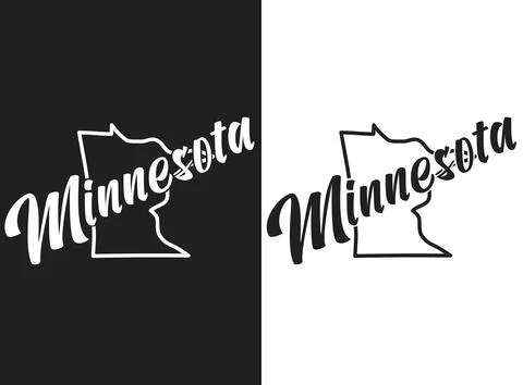 Vector logo of state Minnesota. Illustration of the USA states emblema. Lette Stock Illustration