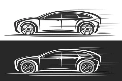 Vector logo for Station Wagon Car Stock Illustration
