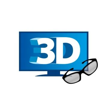 Vector logo stereoscopy Stock Illustration