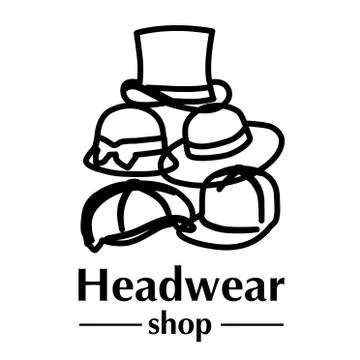 Vector logo for store hats and caps Stock Illustration