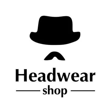 Vector logo for store hats and caps Stock Illustration