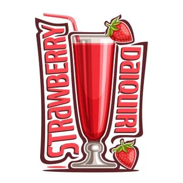 Vector logo for Strawberry Daiquiri Stock Illustration