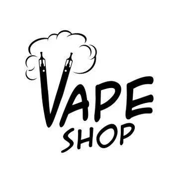 Vector logo on the subject of vaping, electronic cigarette Stock Illustration